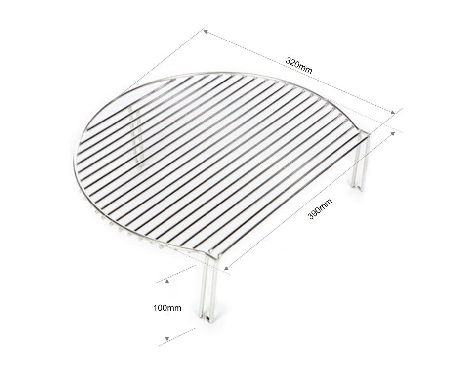 Kamado Grill Cooking Grid Extender - Stainless Steel BBQ Accessory