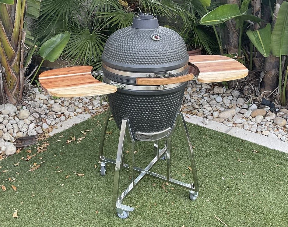 Kamado Club 21" Knysna Large Braai, Smoker, Pizza Oven - includes multi level cooking system, pizza stone and elevator rack