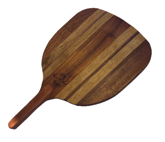 Premium Wooden Pizza Peel - Artisan Craft & Natural Beauty - Mahogany and Oak