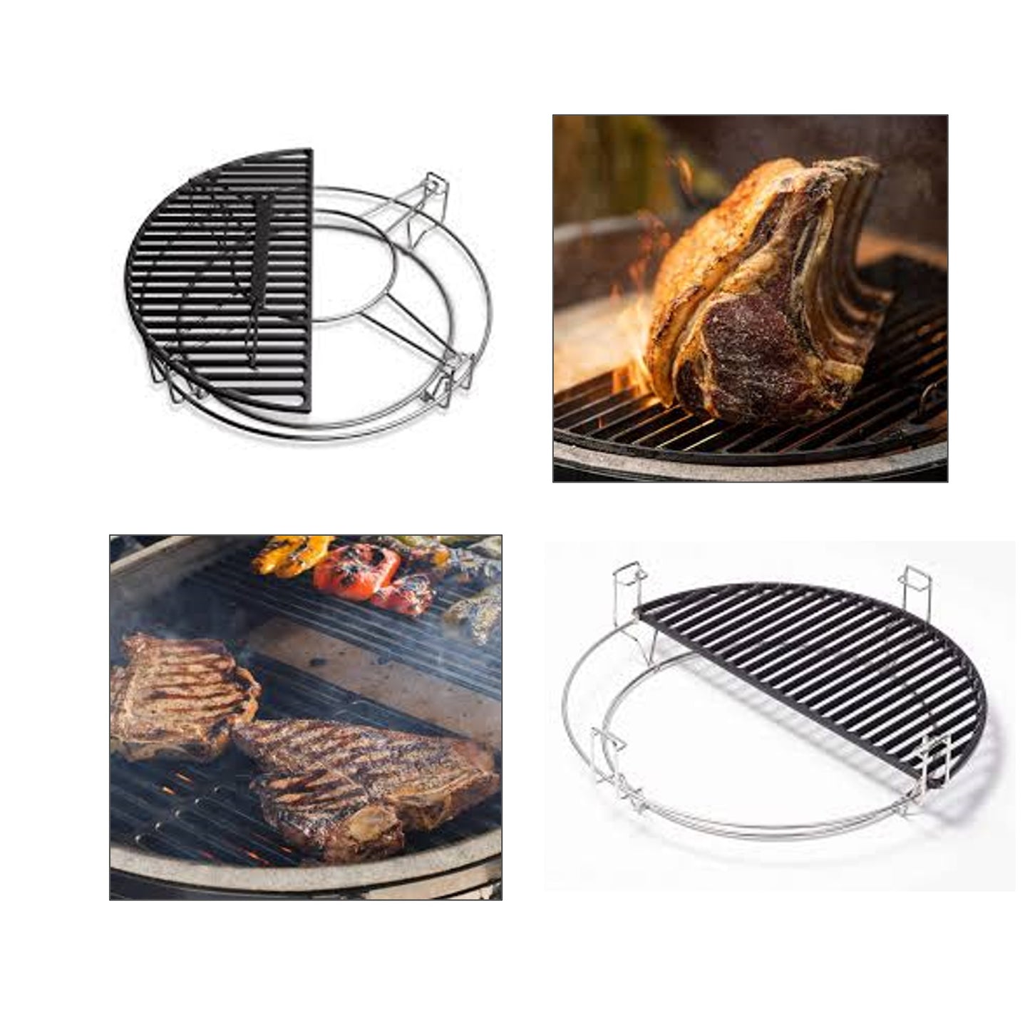 Kamado Half Moon Cast Iron Braai Grid - unparalleled heat retention