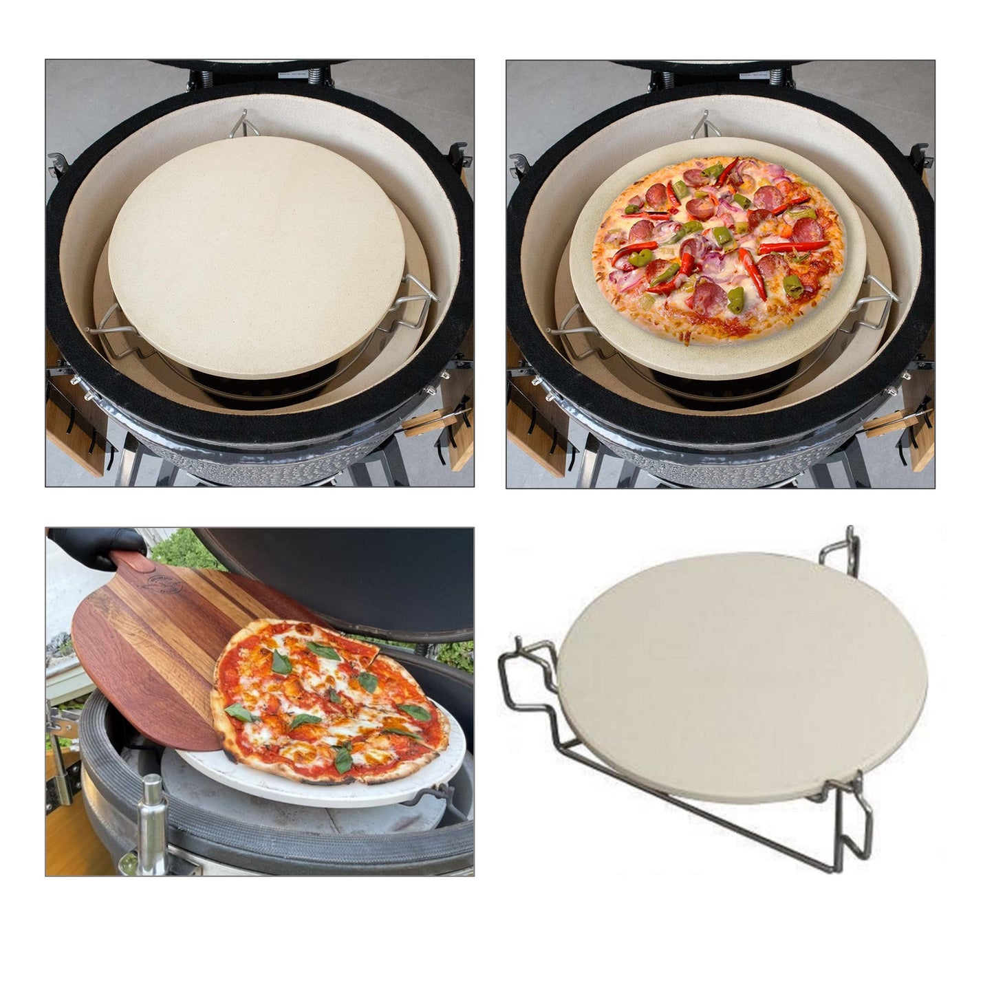 Kamado Club 21" Knysna Large Braai, Smoker, Pizza Oven - includes multi level cooking system, pizza stone and elevator rack